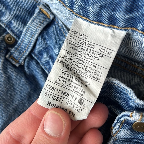 carhartt blue carpenter jean pants - Picture 5 of 5